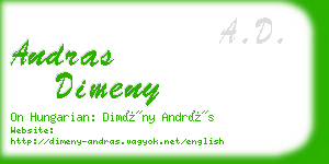 andras dimeny business card